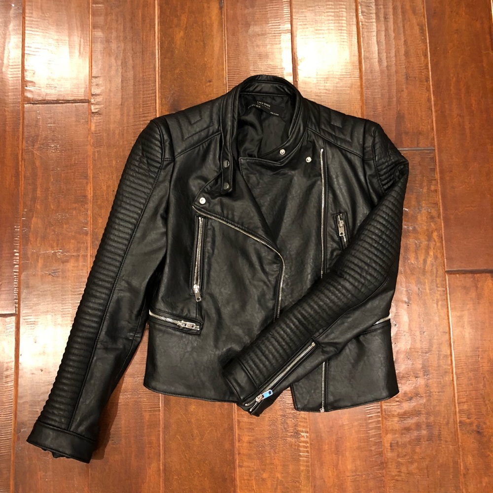 Like new Zara faux-leather jacket